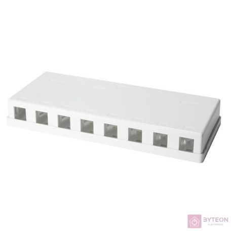 Logilink Üres doboz 8 Keystone modulhoz, felületre szerelhető, fehér