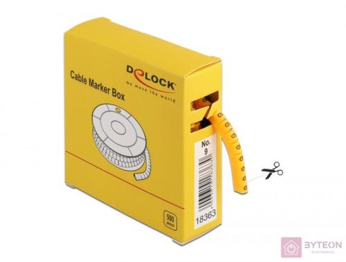 Delock 500 db. sárga kábeljelző doboz No. 9