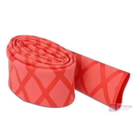 Delock Zsugorcső X-mintás nem csúszós 1 m x 20 mm piros