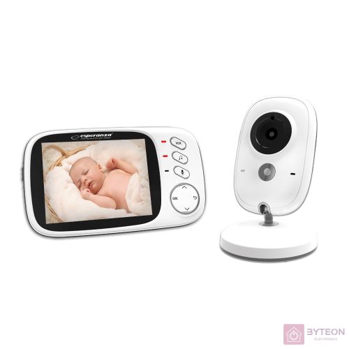 Esperanza Jacob Baby Monitor 3,2‘ LCD kijelzovel, fehér