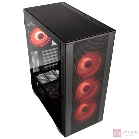 Számítógépház Kolink Stronghold Prism RGB ATX Edzett üveg Fekete