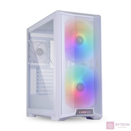 Számítógépház Lian Li LANCOOL 215 ARGB ATX Fehér Edzett üveg