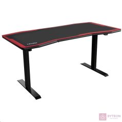   Gamer asztal Nitro Concepts D16E 1600 x 800 mm Carbon Red Elektromosan állítható