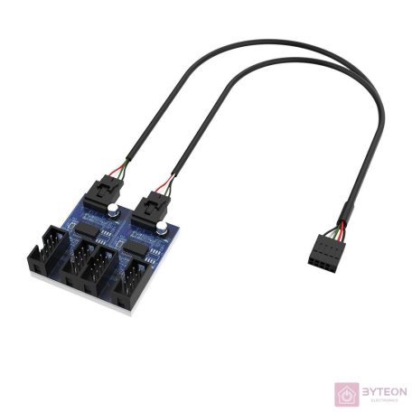 Kábel USB Elosztó Akasa USB 2.0 (Female) - 4x USB 2.0 (Male) Belső