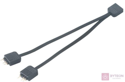 LED Szalag kiegészítő Akasa Addressable 3-Pin RGB LED elosztó 2-es 12cm
