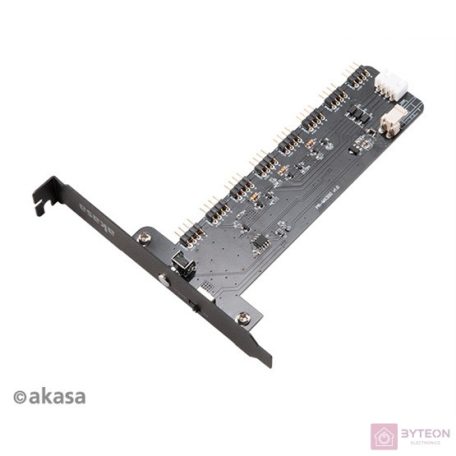 LED Vezérlő Akasa Vegas RGB 8x 4-Pin 12V Control kártya XL