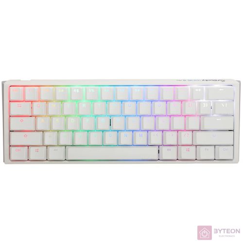 Billentyűzet Ducky ONE 3 Mini MX Brown RGB Premium ABS Magyar (HU) Fehér
