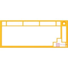   Billentyűzet kiegészítő Glorious GMMK Pro 75% burkolat Sárga