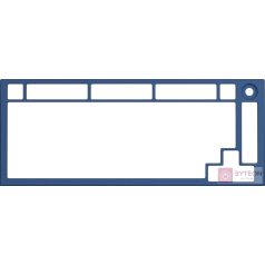   Billentyűzet kiegészítő Glorious GMMK Pro 75% burkolat Navy Kék