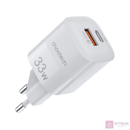 Wall Charger Choetech, 33W, PD5006 A+C dual port (white)