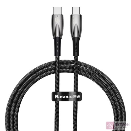 Baseus Glimmer USB-C - USB-C töltőkábel, 100W, 1m (fekete)