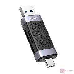   Orico CD2D-AC2-BK-EP TF/SD memory card reader, USB + USB-C (black)