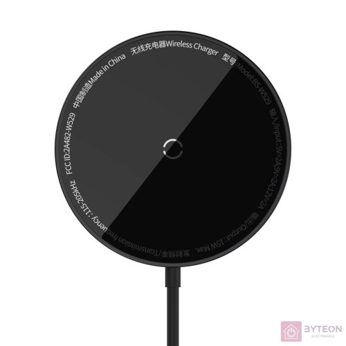 Baseus Simple Mini3 Mágneses vezeték nélküli töltő,15W (fekete)