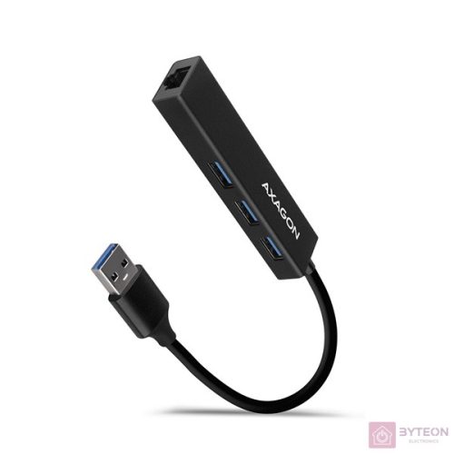 AXAGON HMA-GL3A USB3.2 multiport Hub 3-port + LAN metal black