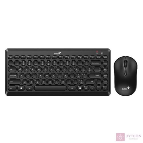 Genius LuxeMate Q8000 Stylish Wireless Keyboard  Mouse Combo Black HU