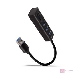   AXAGON HMA-CR3A USB3.2 multiport Hub 3-port + SD/microSD metal