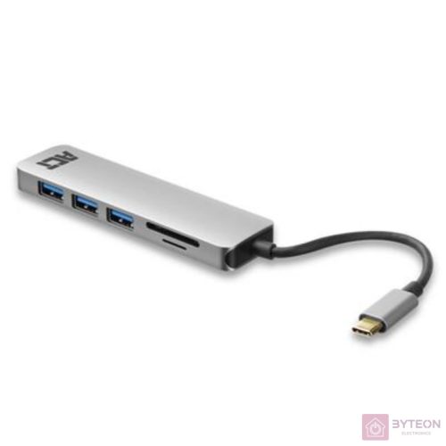 ACT AC7050 USB-C Hub 3 port with CardReader Grey