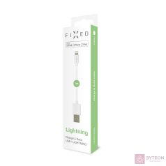   FIXED Data and charging cable with USB/Lightning connectors, 1 meter, MFI certified, 20W Fehér