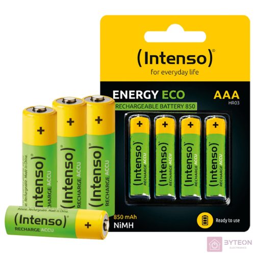 Intenso 850mAh AAA Ni-MH akkumulátor 4db/csomag