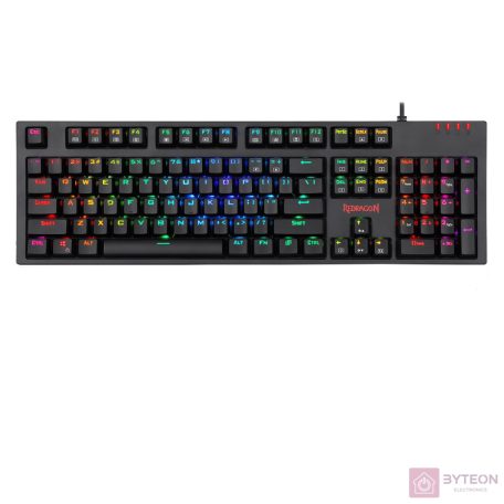 Redragon Amsa-Pro Mechanical Gaming RGB Wired Keyboard with Ultra-Fast V-Optical Blue Switches Black HU