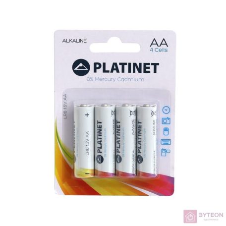 Platinet AA Alkáli Elem 4db/csomag