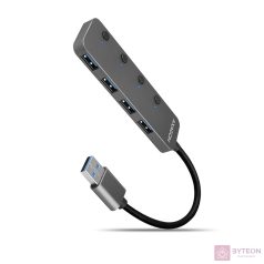 AXAGON HUE-MSA USB3.2 Hub 4-port metal Silver