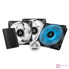   Arctic P12 PWM PST RGB 0dB Black 3db Value Pack with Controller
