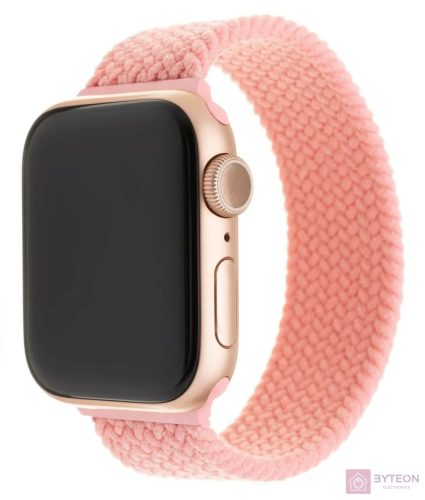 FIXED kötött nylon szíj Apple Watch 38/40mm, L méret, rózsaszín