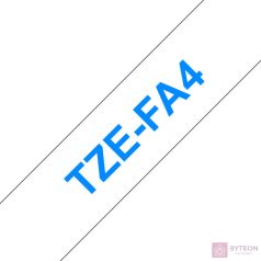   Brother TZe-FA4 P-touch Textil szalag (18mm) White on Blue - 3m