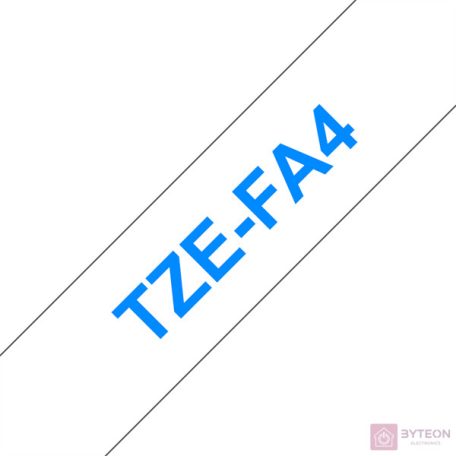 Brother TZe-FA4 P-touch Textil szalag (18mm) White on Blue - 3m