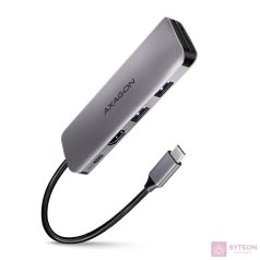 AXAGON HMC-5 Superspeed USB-C Speedster 5H HUB Silver