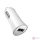 FIXED set of car charger with USB output and USB/micro USB cable, 1 meter, 12W Fehér