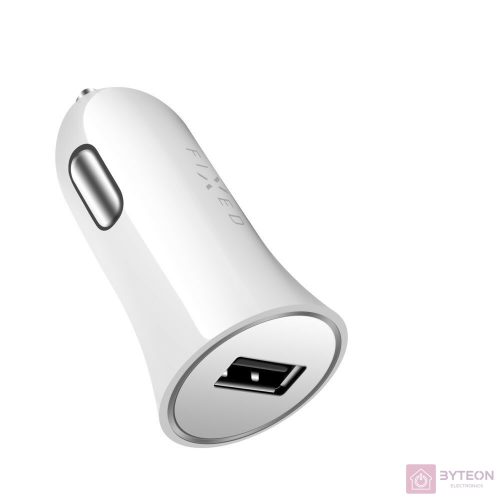 FIXED set of car charger with USB output and USB/micro USB cable, 1 meter, 12W Fehér