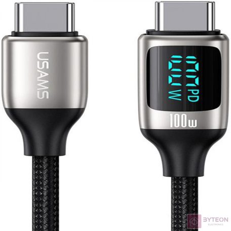 Usams U78 Type-C To Type-C 100W PD Fast Charging  Data Cable 1,2m Black