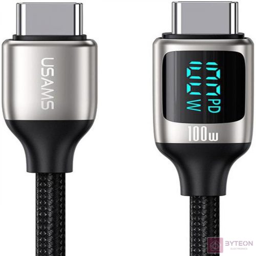 Usams U78 Type-C To Type-C 100W PD Fast Charging  Data Cable 1,2m Black