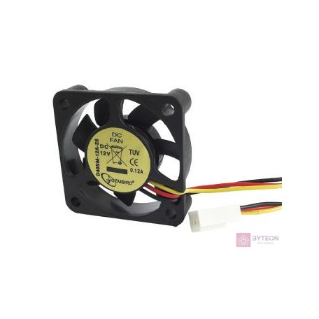 Gembird D40SM-12A 40mm sleeve bearing cooling fan 12V Black