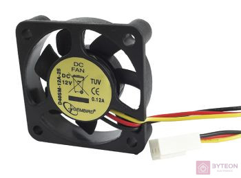 Gembird D40SM-12A 40mm sleeve bearing cooling fan 12V Black