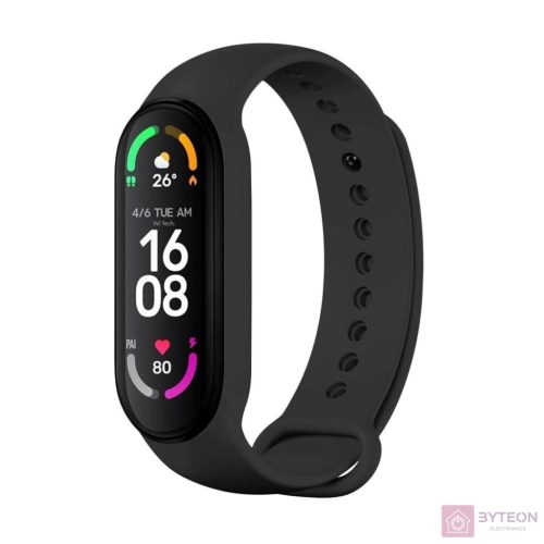FIXED Silicone Strap for Xiaomi Band 7/ Mi Band 6/ Mi Band 5 Black
