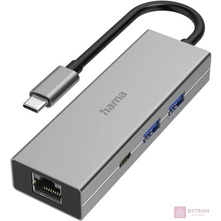 Hama USB 3.2 GEN1 TYPE-C HUB (2 USB, 1 USB TYPE-C) +LAN