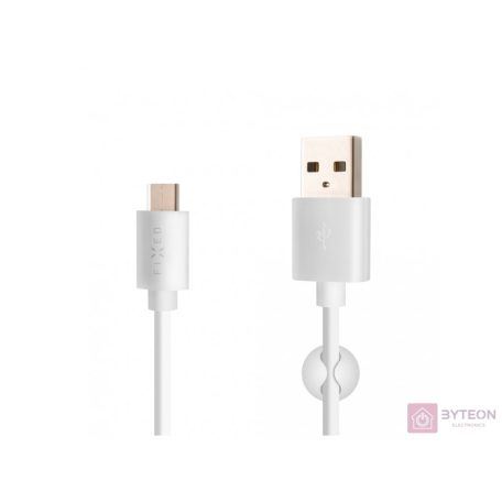 FIXED adat és töltőkábel USB2.0 - USB-C ,1 méter, 20W, fehér