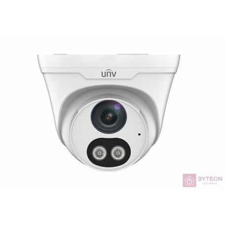 Uniview Easystar 2MP Colorhunter turret dómkamera, 2.8mm fix objektívvel, mikrofonnal és hangszóróval