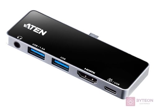 ATEN UH3238 USB-C Travel Dock with Power Pass-Through