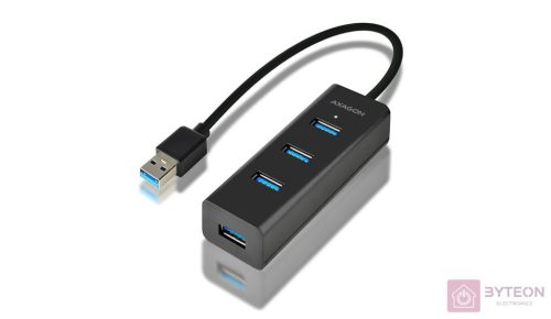 AXAGON HUE-M1A USB3.2 Hub 4-port metal black