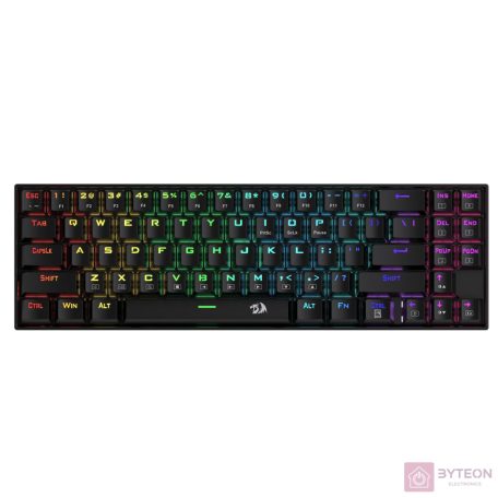 Redragon Deimos, Wired  Wireless Mechanical keyboard, RGB, blue switch Black HU