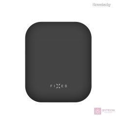 FIXED Ultrathin Szilikon Tok Silky Apple Airpods, Fekete