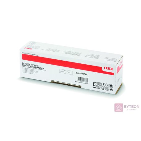 OKI 45807102 (B412/B432/B512/MB472/MB492/MB562) - Fekete