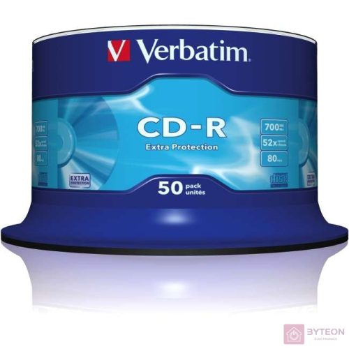 CD-R Verbatim CD-R80 52x Henger (dobozban) - 50 db