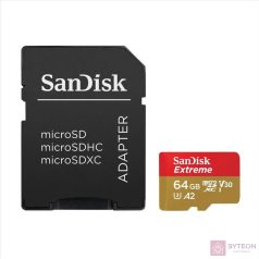 EXTREME MICROSDXC 64GB+SD ADAPTER 170MB/S 80MB/S A2 C10 V3