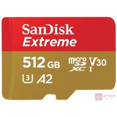 EXTREME MICROSDXC 512GB+SD ADAPATER 190MB/S 130MB/S A2 C10