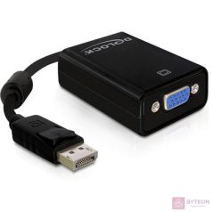 Delock Displayport 1.2 male -> VGA - Fekete
